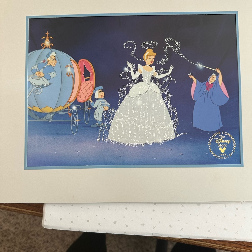 Disney Exclusive Commemorative Lithograph in Blue and Gold